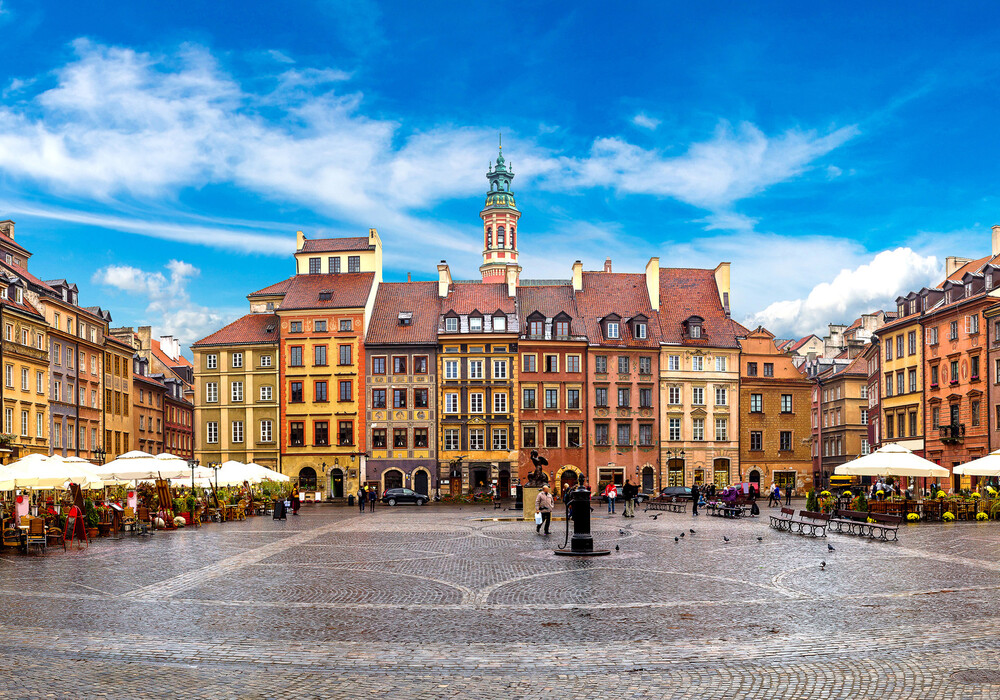 Der Marktplatz der Altstadt in Warschau