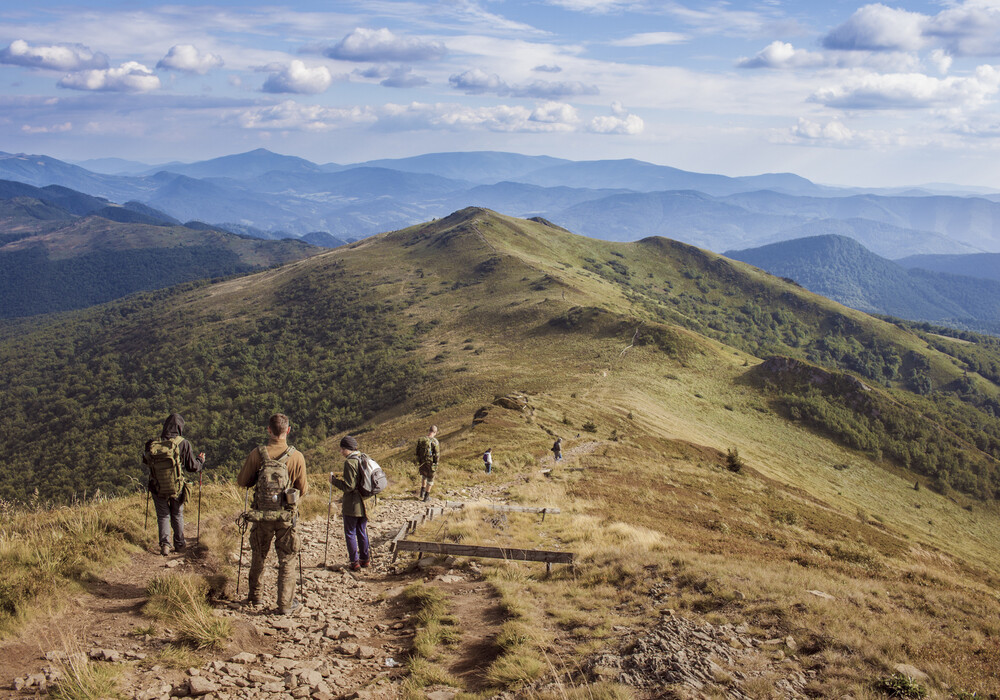 Die Wetlińska Alm in den Bieszczady Bergen 