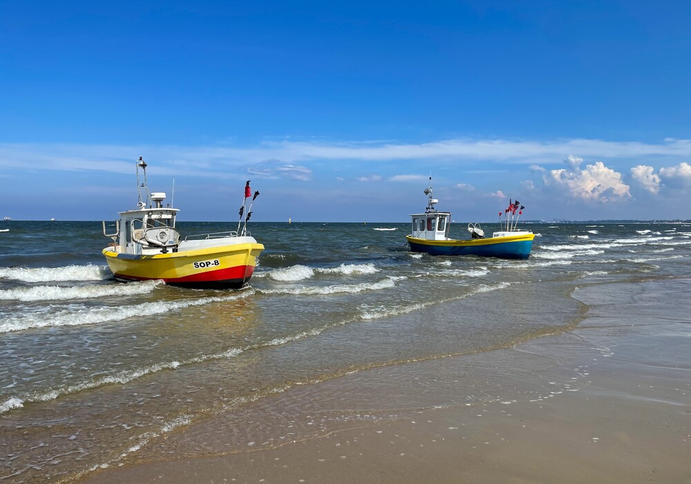 Der Strand in Zoppot/Sopot