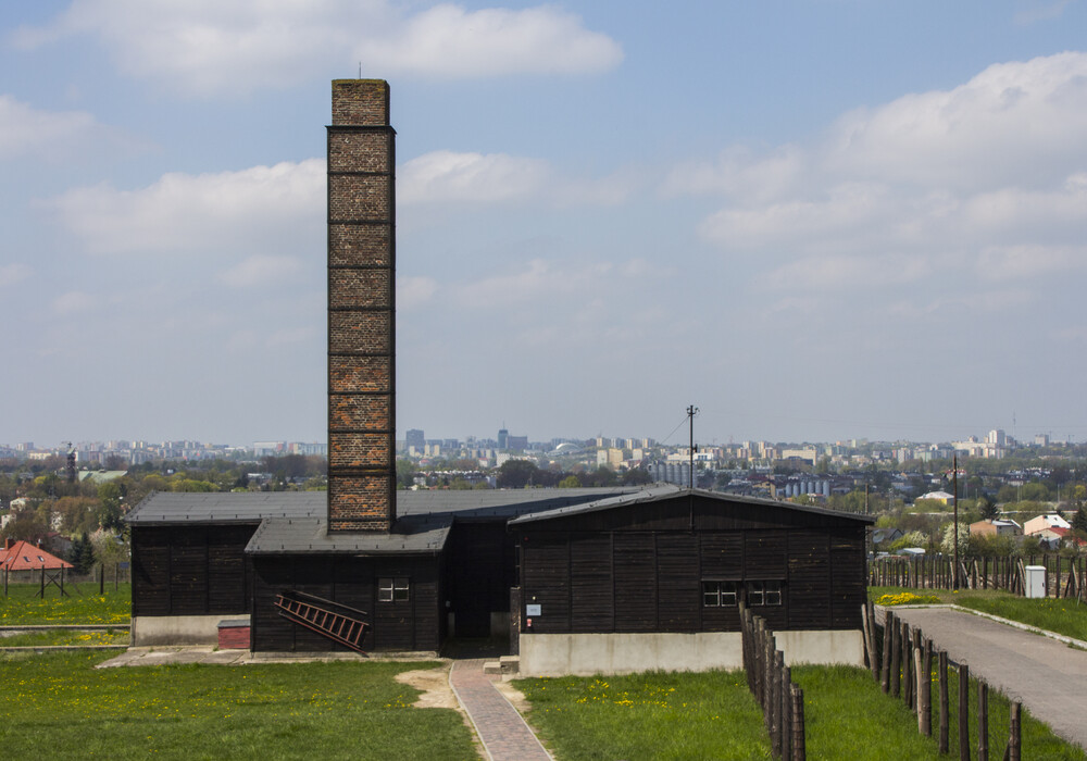 Das Krematoriumsgebäude.Deutsche  nationalsozialistischen Konzentrations- und Vernichtungslagers  Majdanek
