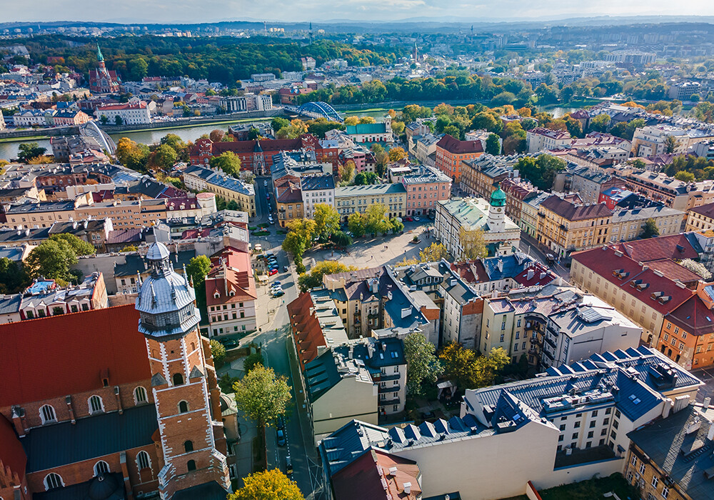 Kraków, Kazimierz, historyczna architektura Żydowska