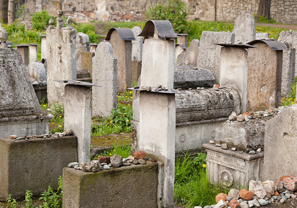 Krakau  Kazimierz Friedhof und Remuh Synagoge