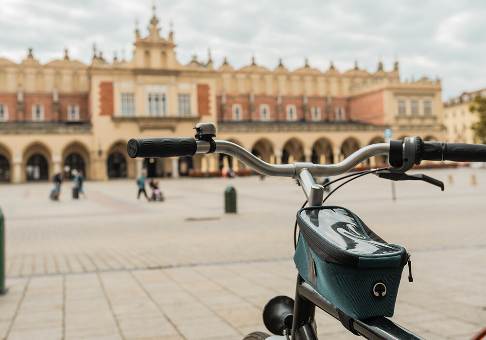 Kraków, Sukiennice, wycieczka rowerowa
