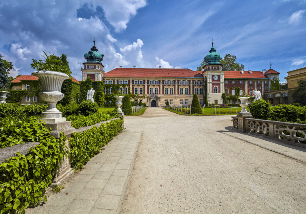 Das Schloss in Łańcut. Haupteingang