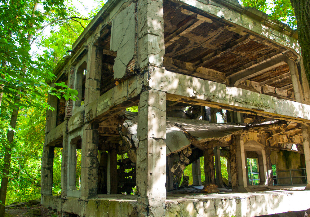 Ruinen einer polnischen Militärstation auf Westerplatte