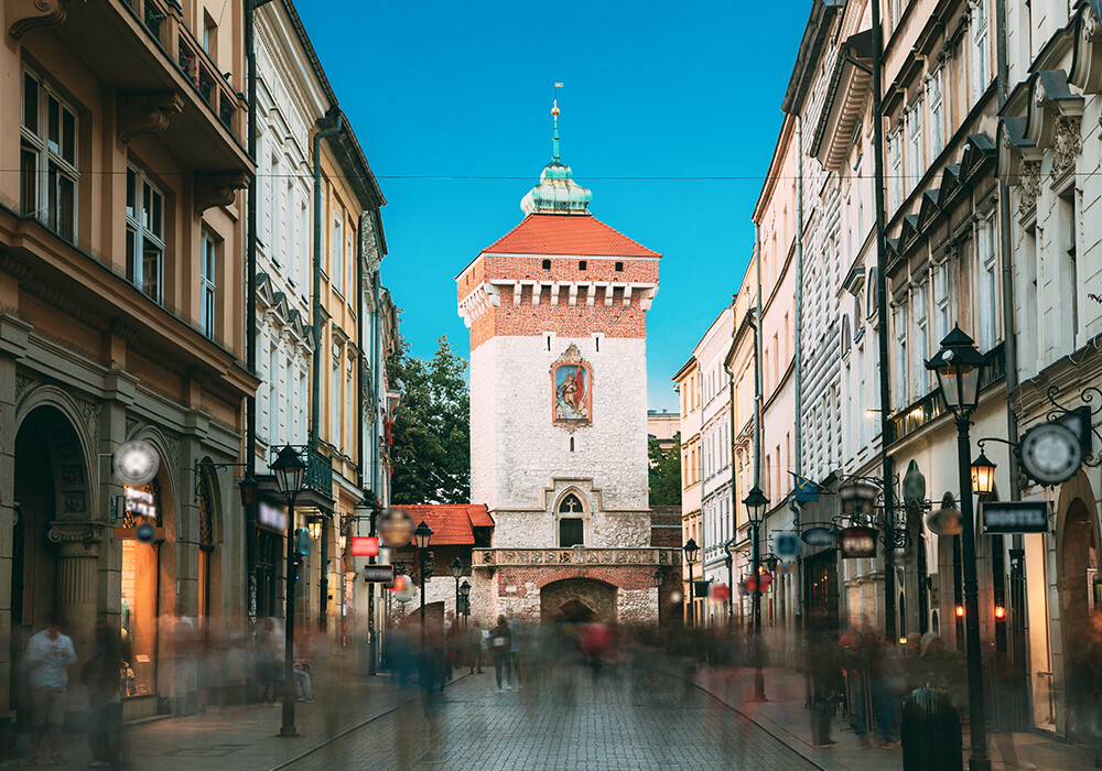 Kraków, brama floriańska